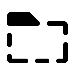 folder dashed fill icon