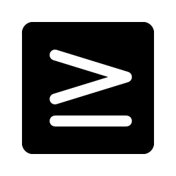 greater than or equal fill icon