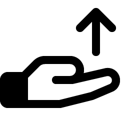 hand arrow up fill icon