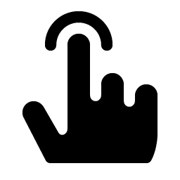 hand tap fill icon