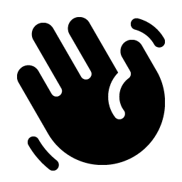hand waving fill icon