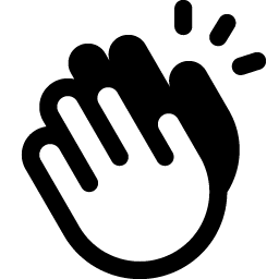 hands clapping fill icon