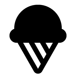 ice cream fill icon