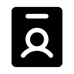 identification badge fill icon