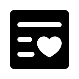 list heart fill icon