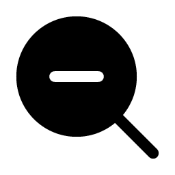 magnifying glass minus fill icon