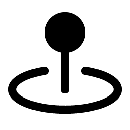 map pin simple area fill icon