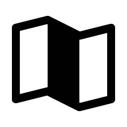 map trifold fill icon