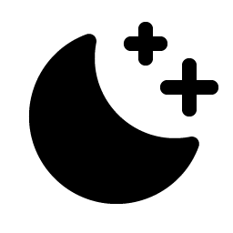 moon stars fill icon