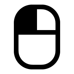 mouse left click fill icon