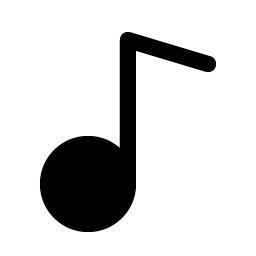 music note simple fill icon