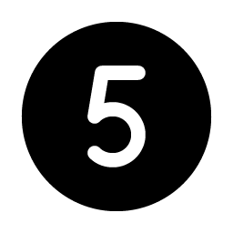 number circle five fill icon