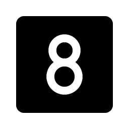 number square eight fill icon