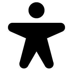 person arms spread fill icon