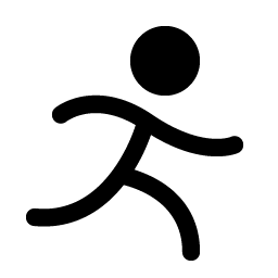 person simple run fill icon