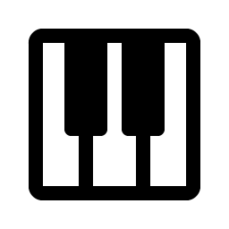 piano keys fill icon