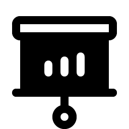 projector screen chart fill icon