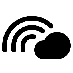 rainbow cloud fill icon