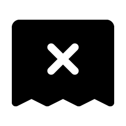 receipt x fill icon