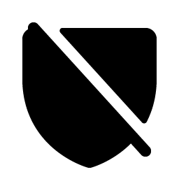 shield slash fill icon