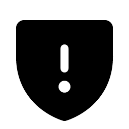 shield warning fill icon