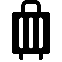 suitcase rolling fill icon