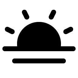 sun horizon fill icon