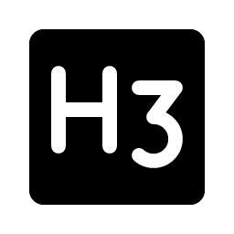 text h three fill icon