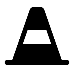 traffic cone fill icon