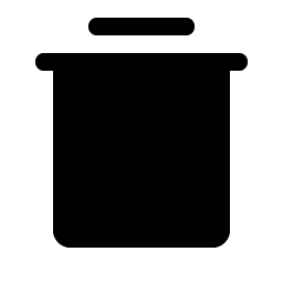 trash simple fill icon