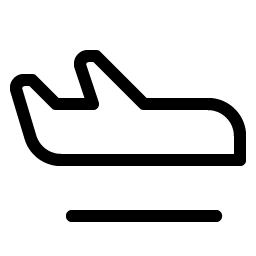 airplane in flight light icon