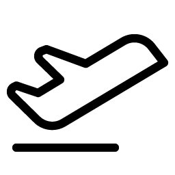 airplane takeoff light icon