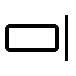 align right simple light icon