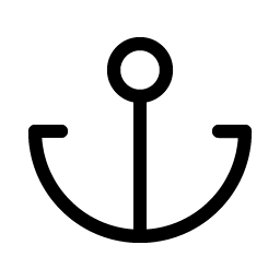 anchor simple light icon