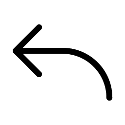 arrow bend up left light icon