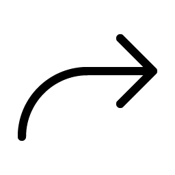 arrow bend up right light icon