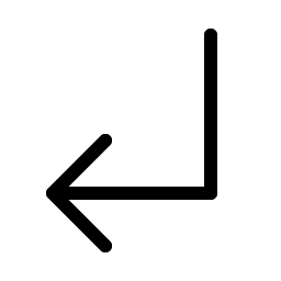 arrow elbow down left light icon