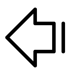 arrow fat line left light icon