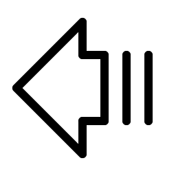 arrow fat lines left light icon