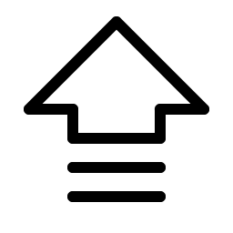 arrow fat lines up light icon