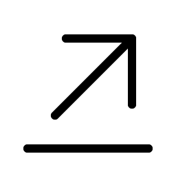 arrow line up right light icon