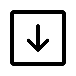 arrow square down light icon