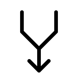 arrows merge light icon