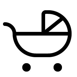 baby carriage light icon