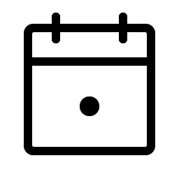 calendar dot light icon
