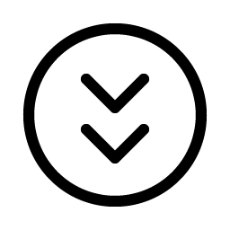 caret circle double down light icon