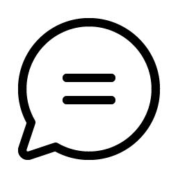 chat circle text light icon