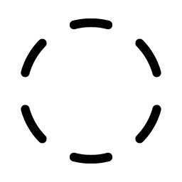 circle dashed light icon
