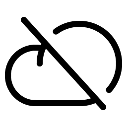 cloud slash light icon