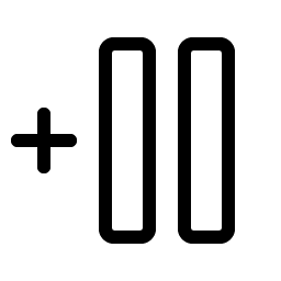 columns plus left light icon